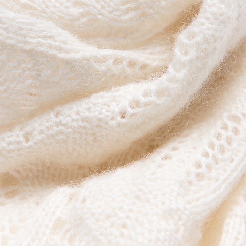 云团织3棕榈花围巾编织材料包 马海毛织围巾毛