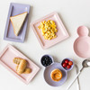 摩登主妇 西式彩色方形炻瓷盘 家用菜盘鱼盘 冷菜盘 色釉蛋糕盘1 商品缩略图2