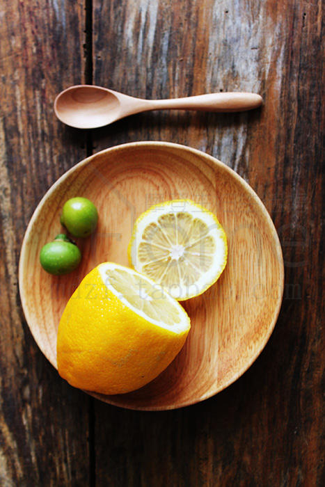 日式欧式原单实木原木托盘糕点盘 圆形小盘碟子杯垫餐盘子 蛋糕盘1 商品图3