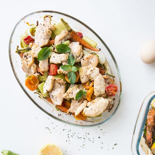 摩登主妇 钢化玻璃烤盘加热盘 微波炉烤箱盘 家用焗饭菜盘水果盘1 商品图2