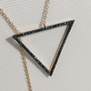 「三角」几何蓝宝石玫瑰金项链 商品缩略图1