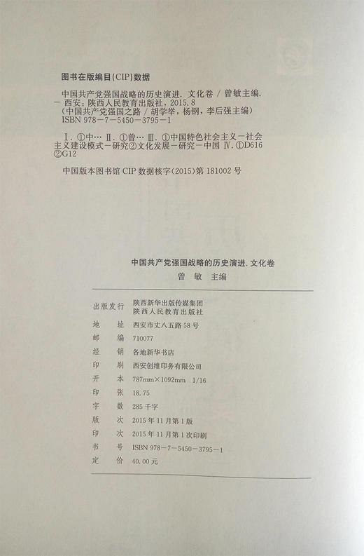 政治学导论中国共产党强国战略的历史演进文化卷 商品图1