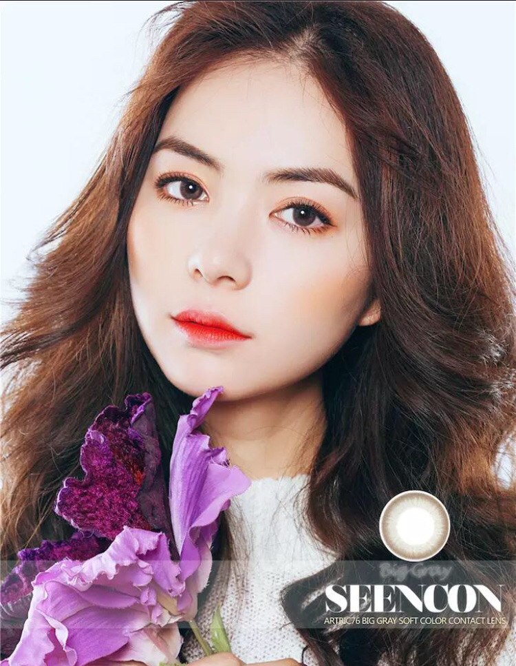 seencon 硅水凝胶 李圣经big-artric76 灰色 - 安妮正品美瞳