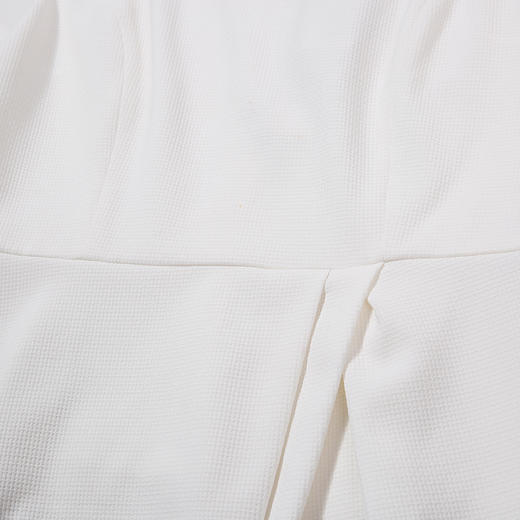 EITIE爱特爱商场同款夏季纯白拼接时尚气质短袖T恤上衣女5313014 商品图3