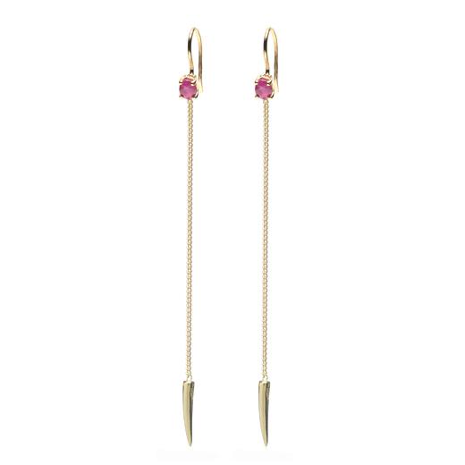 北京仓｜Wouters & Hendrix-Hook Ruby-红宝石 18K黄金 耳环［比利时设计师］ 商品图0