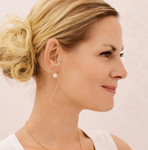 北京仓｜Eva Strepp-Solo-韵律摇曳 珍珠 耳环（金色）［德国设计师 ］ 商品图1