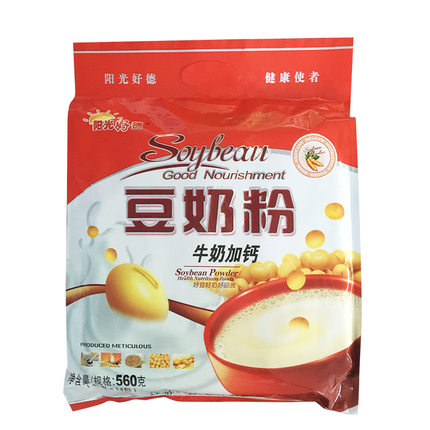 阳光好德牛奶加钙豆奶粉560g袋营养早餐即冲饮品固体饮料速溶代餐