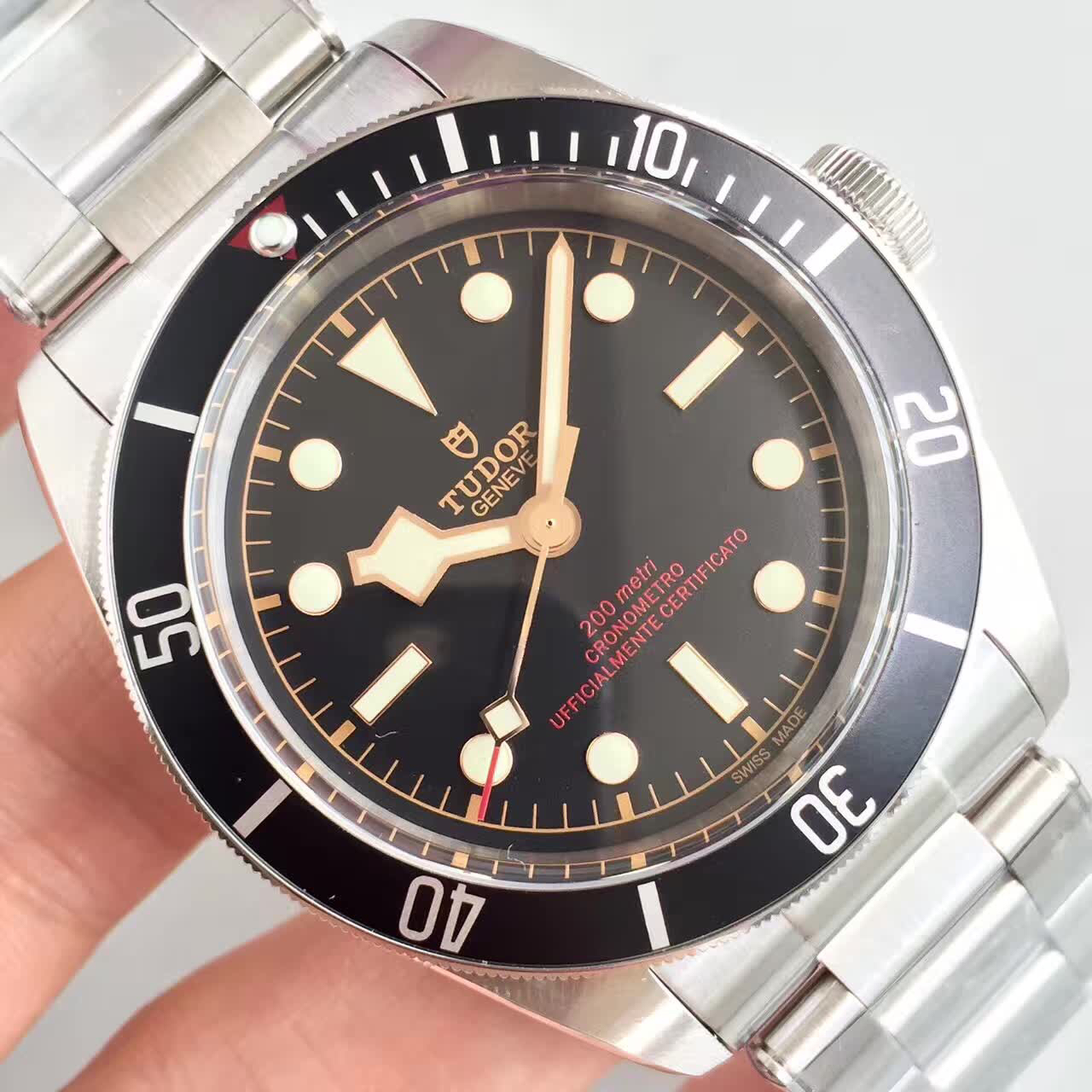 zf新品 帝舵小黑花限量版机械男士手表