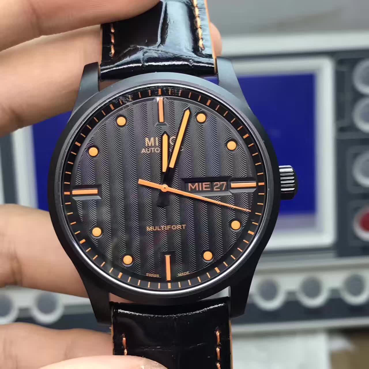 美度橙舵机械男表 防水200米机械手表