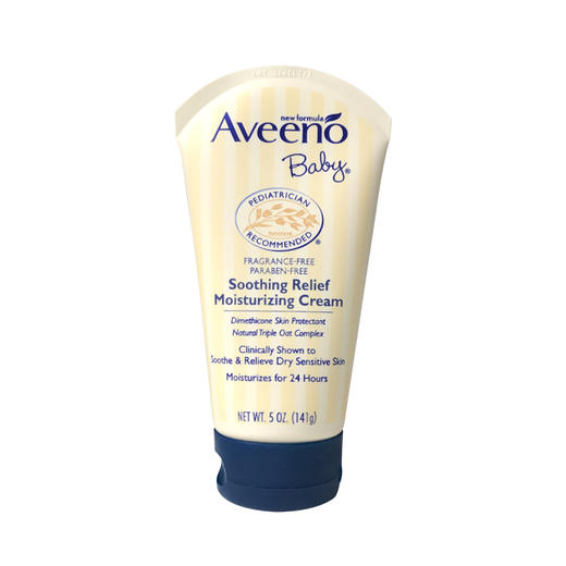 美国Aveeno baby艾惟诺婴儿燕麦舒缓润肤乳霜141g克 缓解奶藓湿疹 深蓝 商品图1
