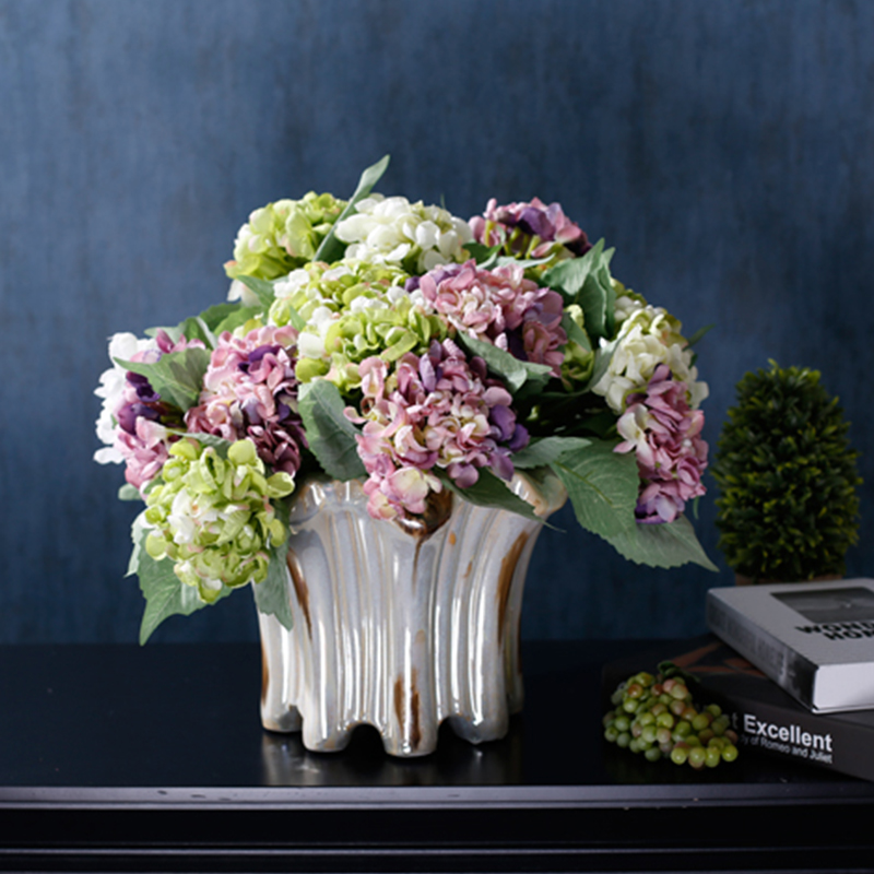 原野花艺绣球花仿真花家居田园清新单支装饰花假花卉插花卧室摆件