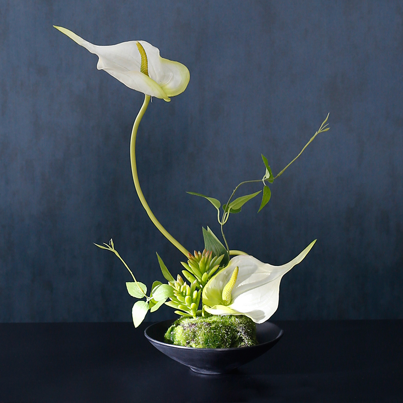 原野 现代中式仿真花艺套装 艺术插花假花 商场会所酒店客厅装饰花