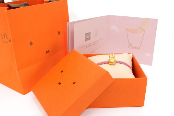 happy miffy足金吊坠