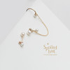 SpoiledBart Jewelry 14K注金 天然珍珠 小哑铃耳骨夹 商品缩略图3
