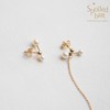 SpoiledBart Jewelry 14K注金 天然珍珠 小哑铃耳骨夹 商品缩略图4