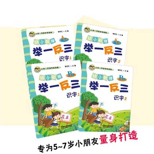 幼小衔接举一反三识字1A版+B版 识字2A版+B版 拼音1A版+B版 拼音2A版+B版 数学1A版+B版 数学2A版+B版 共12本 商品图3
