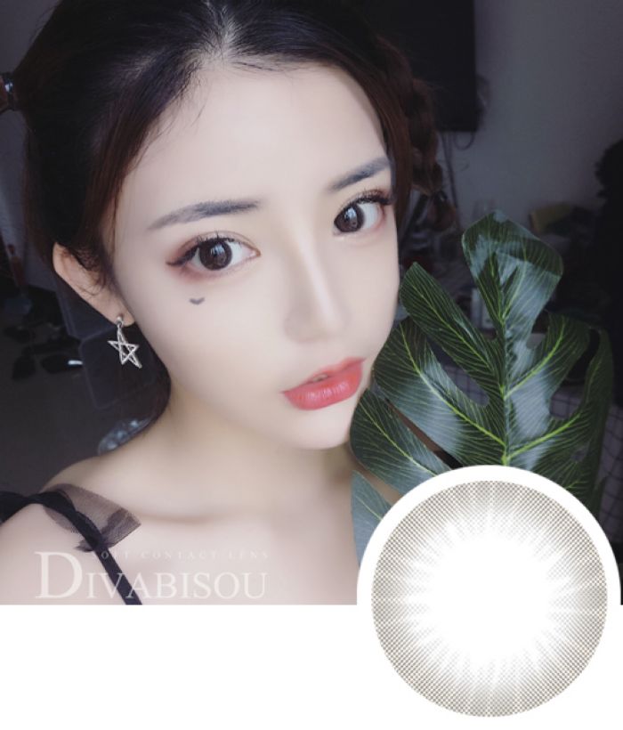 【硅水凝胶】divabisou tears泪光系列 灰色 - 桔子正品美瞳网