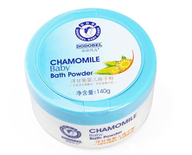 朵朵贝儿婴幼儿爽身粉儿童宝宝洋甘菊痱子粉含粉扑140g