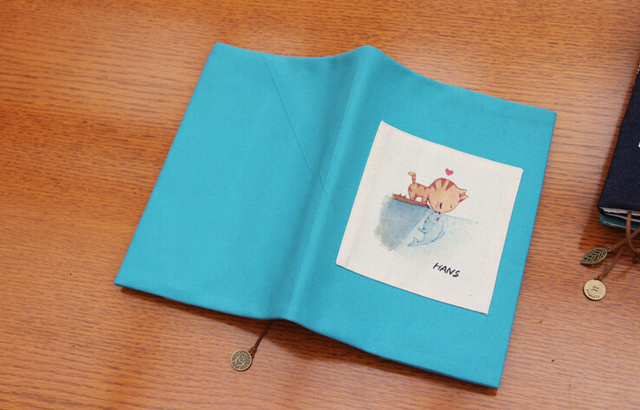 原创设计手工绘画手工制作布艺书衣书套·【情】