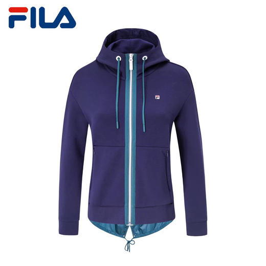 泰富七楼FILA斐乐女外套2017秋季新款圆领长袖连帽外套轻质休闲运动上衣女【待调整】 商品图1