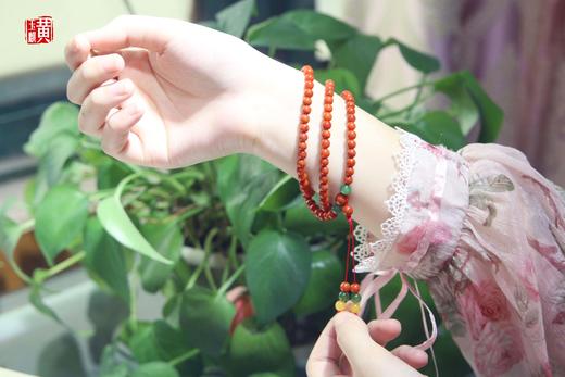 天然南红柿子红【芳华如梦】项链、手串两用款 | 绝对出众，回头率超高 | 主珠直径5.2mm 商品图0