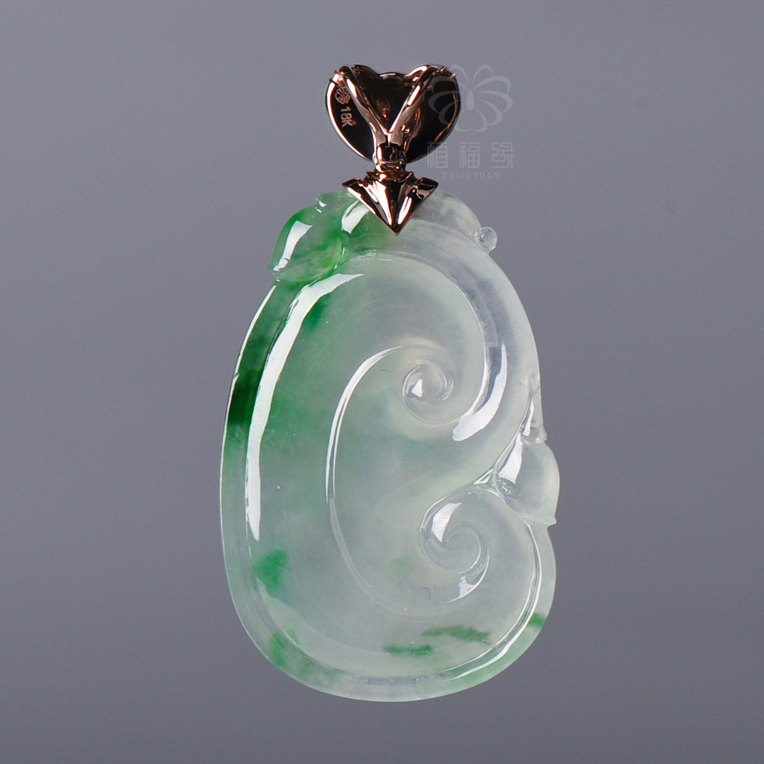 【如意乾坤】冰种飘绿如意-dz1706056 - 植福缘珠宝