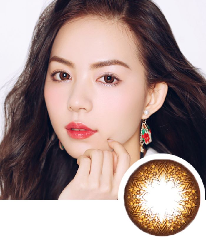 【大直径硅水凝胶】seencon big size 星光芭比棕 - 桔子正品美瞳网