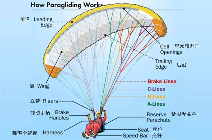 降落伞结构图解图片