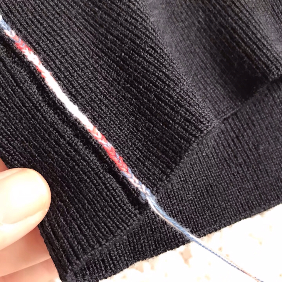 celine纯原 彩线黑色毛衣