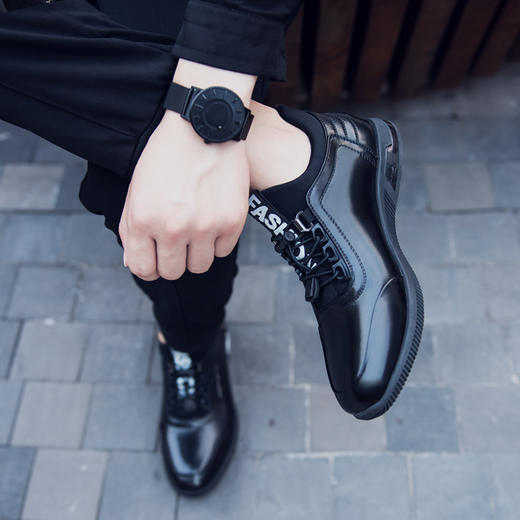 舒乐高秋冬季隐形内增高男鞋8cm增高鞋男10cm百搭韩版休闲真皮鞋 商品图3