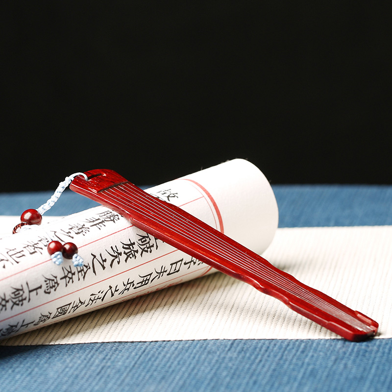 小叶紫檀古琴书签 s130