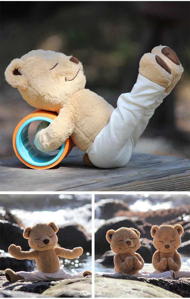正版风靡欧美的瑜伽熊公仔meddy teddy内置高端软骨瑜伽泰迪包邮
