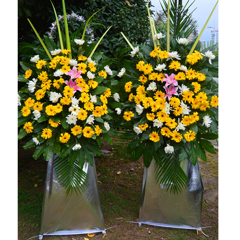 祭祀丧事花篮-菊花清明节哀思用花