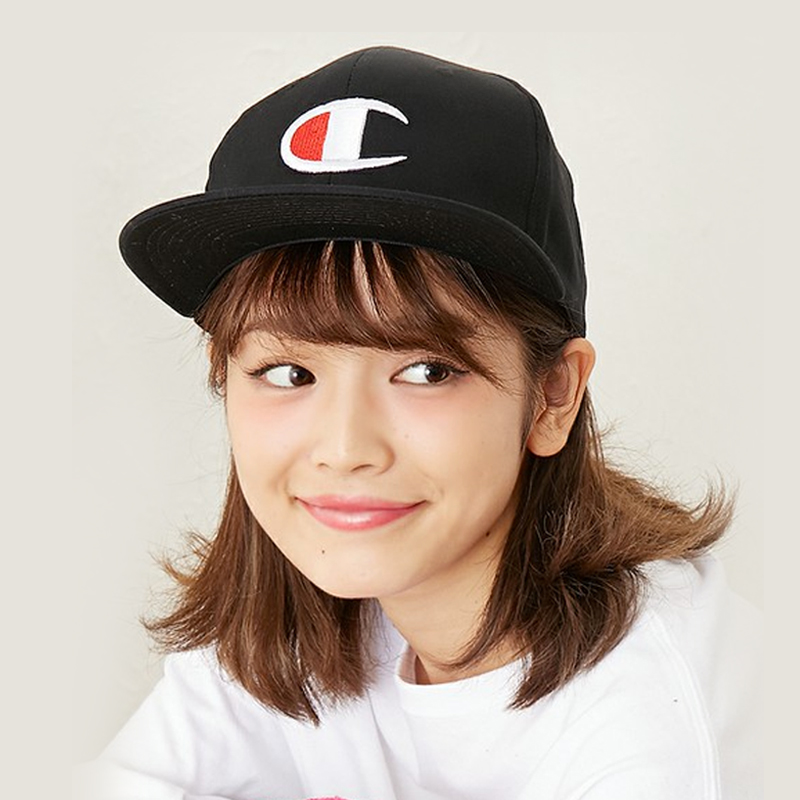 champion 冠军 刺绣棒球帽 男女通用款 黑色 均码