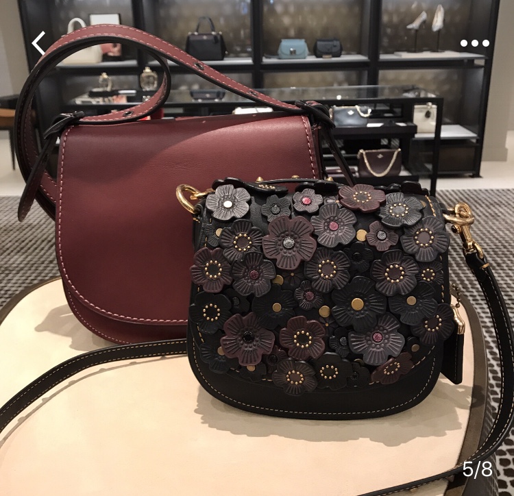 coach 专柜款1941高端茶玫瑰saddle马鞍包