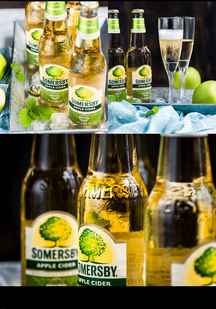 somersby苹果气泡酒进口西打酒果酒啤酒330ml*4