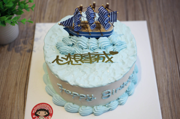 场景主题蛋糕系列|一帆风顺 祝福 祝愿场景蛋糕,如图款式,新鲜水果