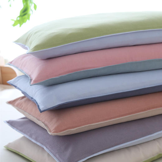 阳春小镇 丨纯色枕套 纯棉麻枕罩 简约素色 耐洗耐用 商品图1