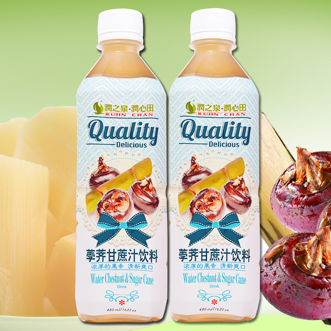 润之泉·润心田 马蹄甘蔗汁饮料480ml*24瓶/箱 批发详询客服