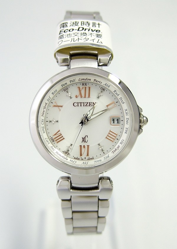 西铁城 xc系列世界电波光动能女表 ec1030-50a