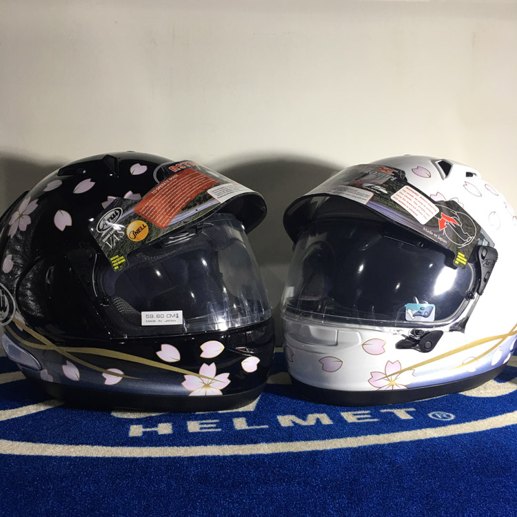 正品arai astral-x 双镜片街道骑行防护头盔 樱花 黑/白 领券可立减