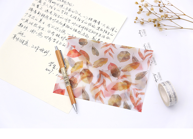 三年二班 油画硫酸纸信封半透明油纸信札信函情书小清新文艺风