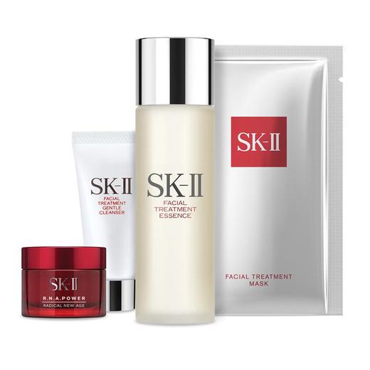 SK-II sk2限量护肤四件套装（神仙水75ML+洁面霜20G+肌源修护面霜15G+面膜1片） 商品图0