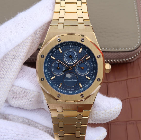 万年历,月相进口机克隆原装5134自动机械机芯,41毫米直径,男士手表