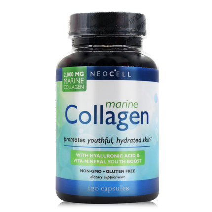 neocell鱼胶原蛋白粉胶囊肽玻尿酸120粒修复型胶原美国进口