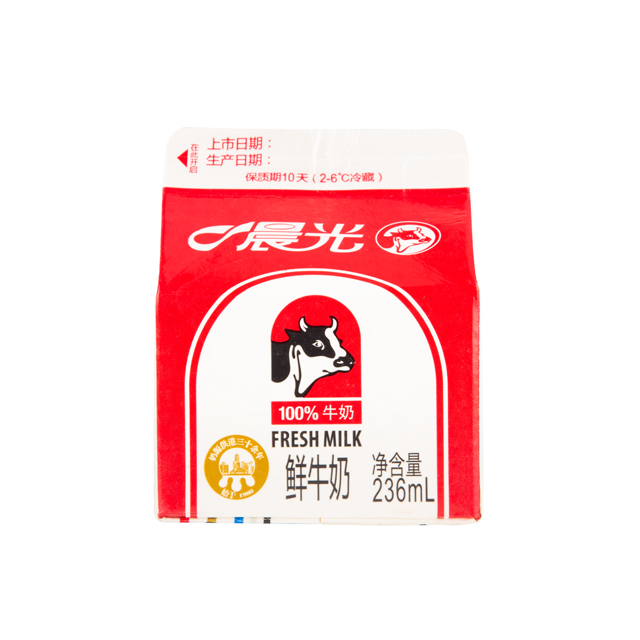 晨光屋型鲜牛奶236ml