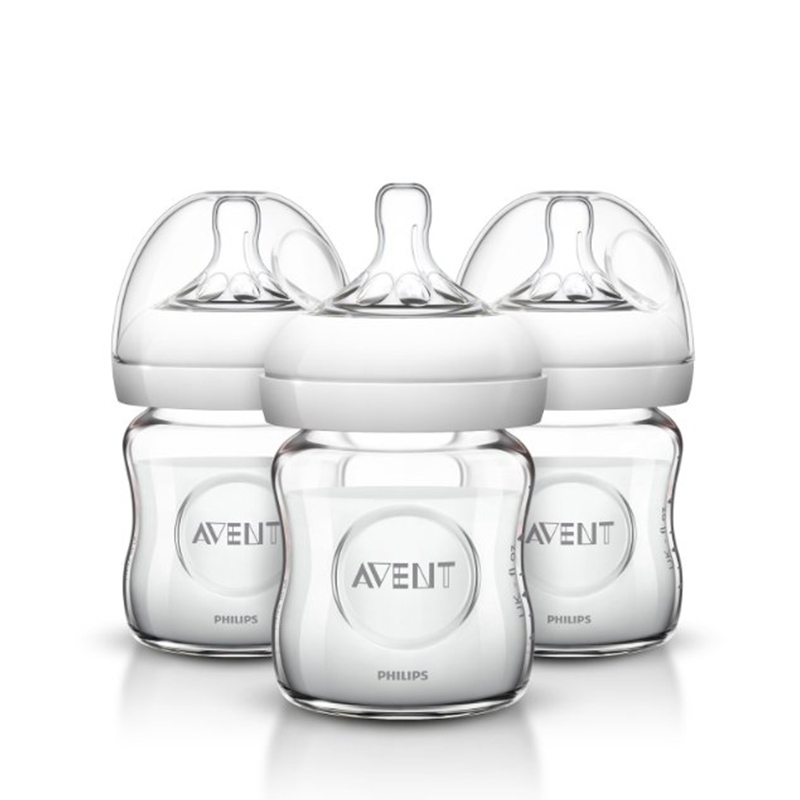 英国新安怡avent自然原生系列宽口径玻璃奶瓶120ml (3个装)