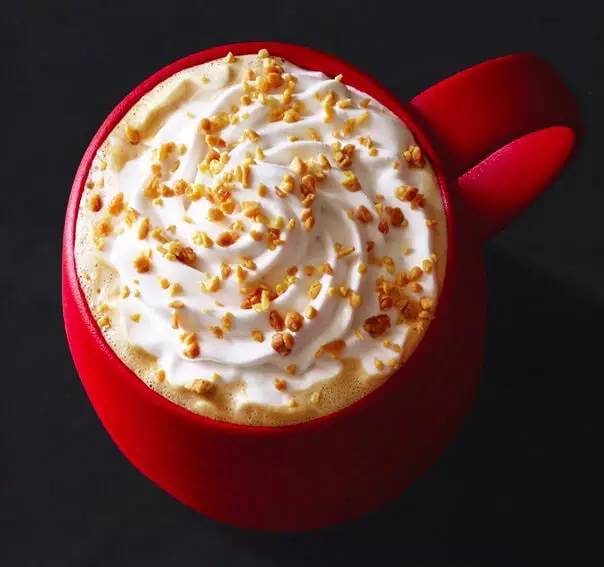 【starbucks】toffee nut flavored crunch latte