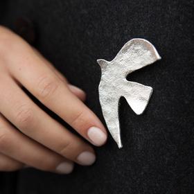 北京仓｜Cécile Jeanne-奥尔布赖特同款-Voyage-经典和平鸽 胸针（银色 大号）［法国设计师 ］