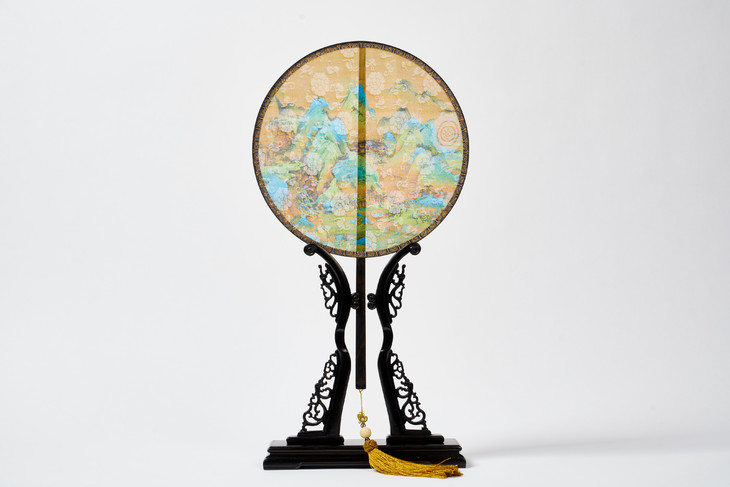 千里江山艺术团扇